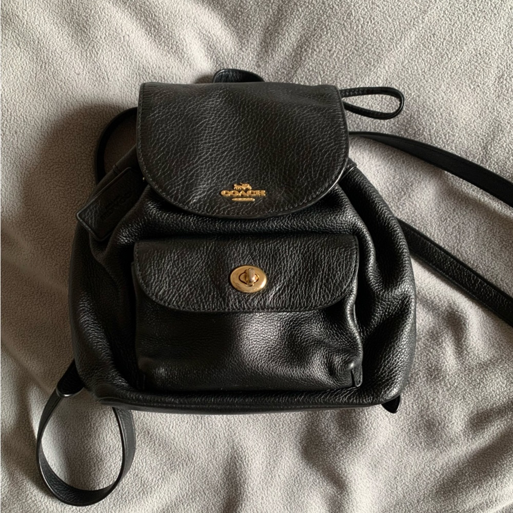 Coach turn lock mini backpack